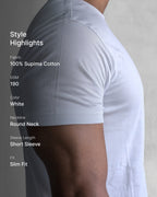 Supima Cotton Crew Neck Short Sleeve T-Shirt